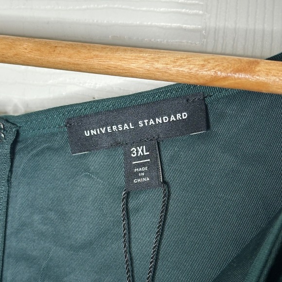NEW Universal Standard Green V Neck Ruched Wrap Midi Dress‎ Plus Size 3XL - Picture 5 of 10
